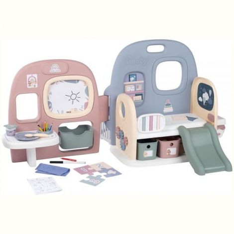 Centru de ingrijire pentru papusi Smoby Baby Care Childcare Center albastru roz cu accesorii - imagine 11